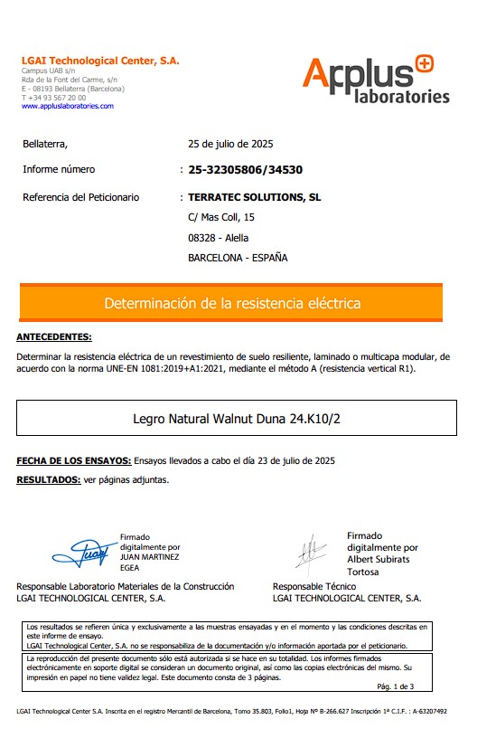 Documento de garantía de tarima de composite WOODPLAST para arquitectos